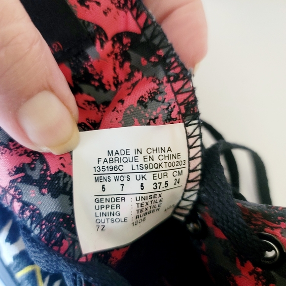 Converse The Dark Knight Rises Bane edition high top sneakers sz mens 5 women 7 - Picture 14 of 14